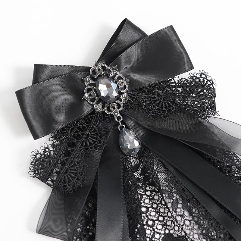 EVA LADY Women's Gothic Bow Floral Lace Ribbon Neckwear