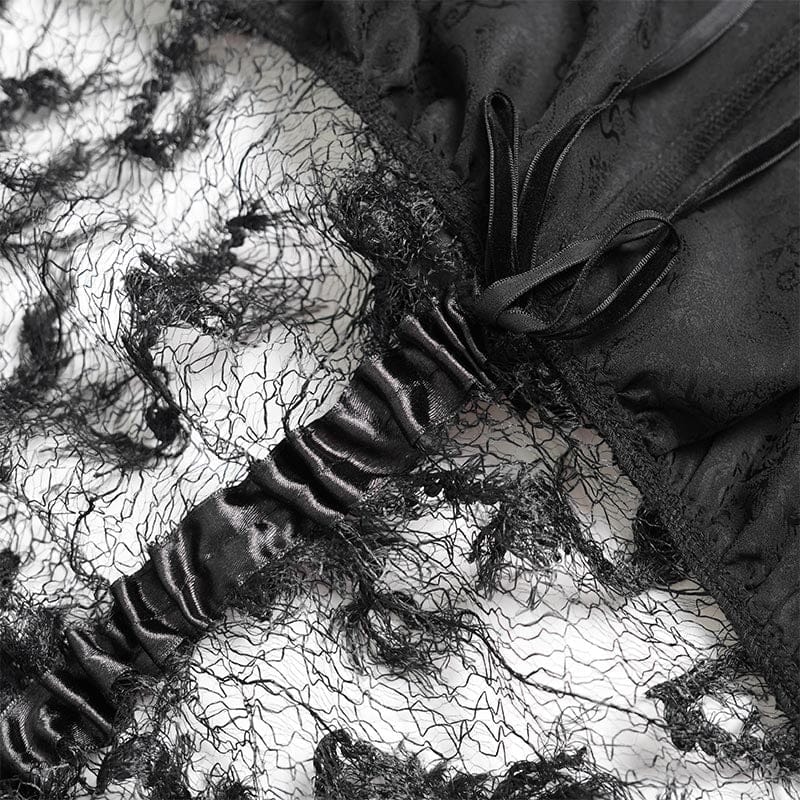 EVA LADY Women's Gothic Cross Rose Beaded Long Skirt