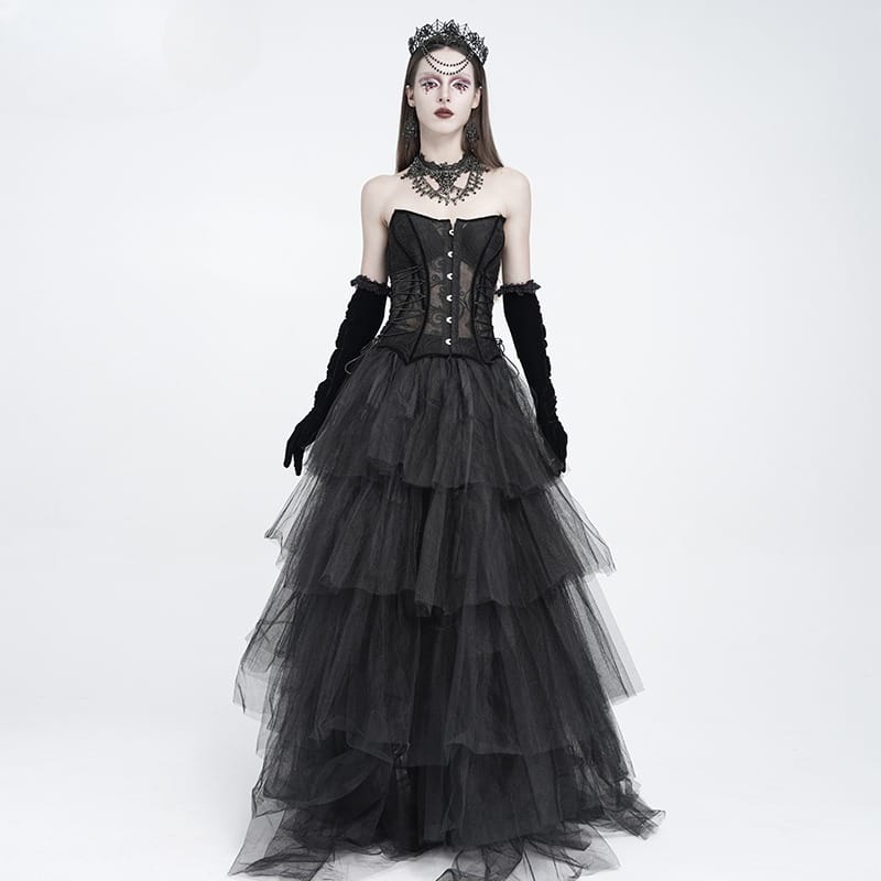 EVA LADY Women's Gothic Cutout Spider Cobweb Beaded Chain Crown