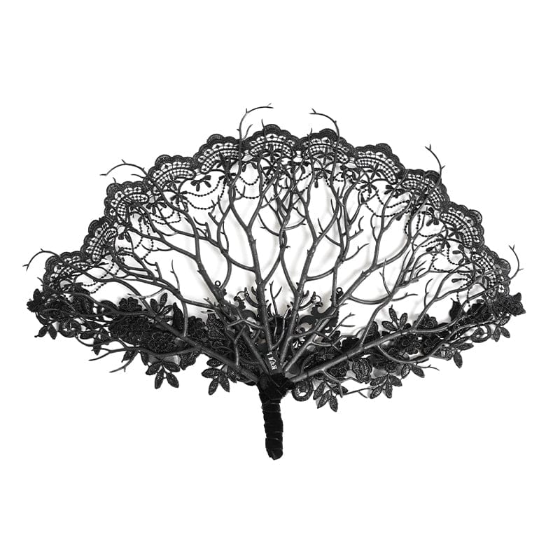 EVA LADY Women's Gothic Floral Lace Dendritic Fan