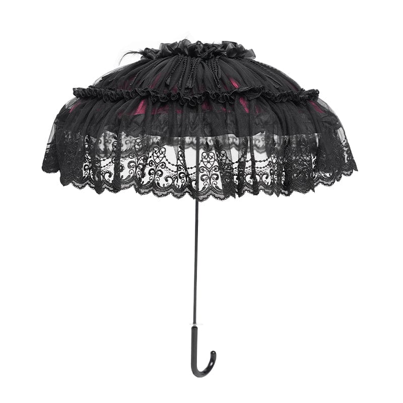 EVA LADY Women's Gothic Floral Lace Umbrella