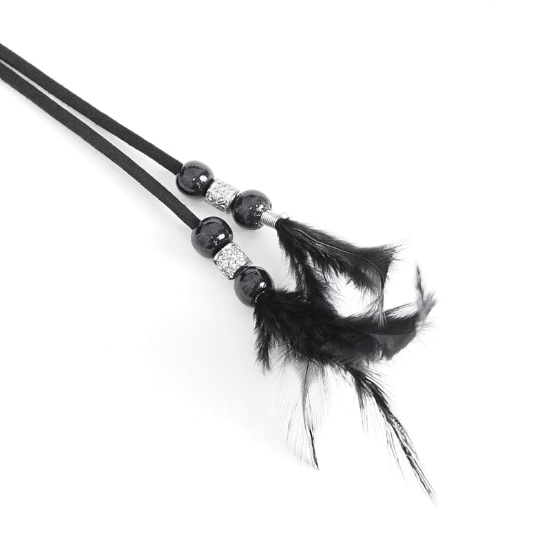 EVA LADY Women's Gothic Lace Splice Beaded Mini Bag