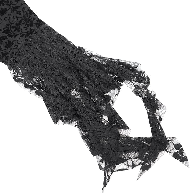 EVA LADY Women's Gothic Off-the-shouder Drawstring Velvet Party Dress