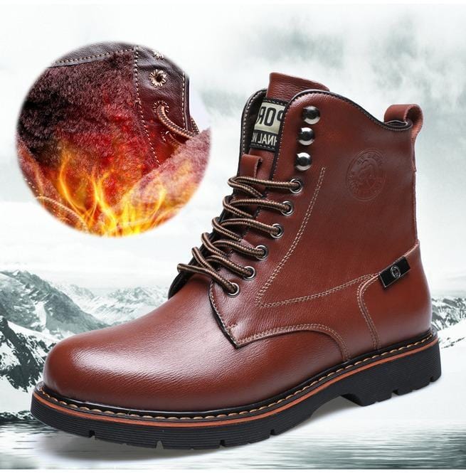 Kobine Men's Cotton Inside Lace Up Ankle Boot Martin Boots