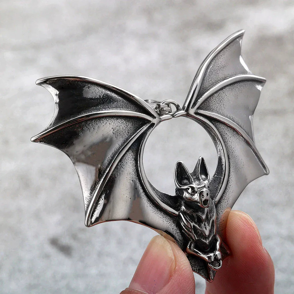 Kobine Men's Gothic Bat Necklace