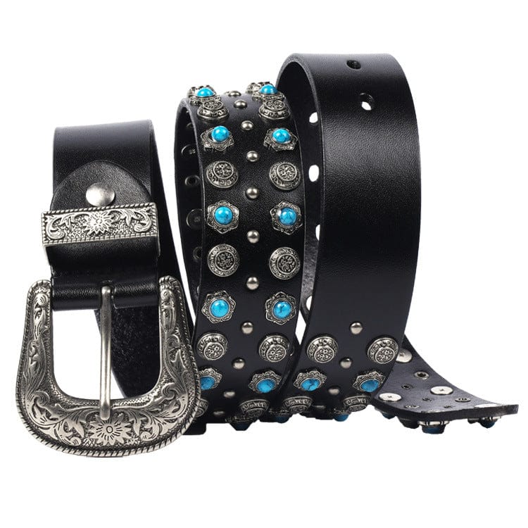 Kobine Men's Gothic Calaite Studded Belt
