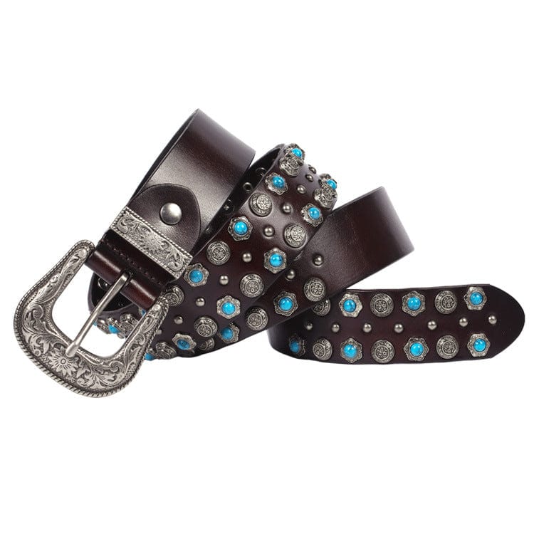 Kobine Men's Gothic Calaite Studded Belt