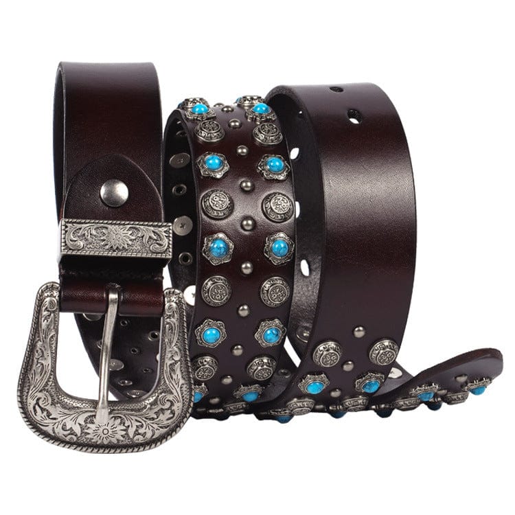 Kobine Men's Gothic Calaite Studded Belt