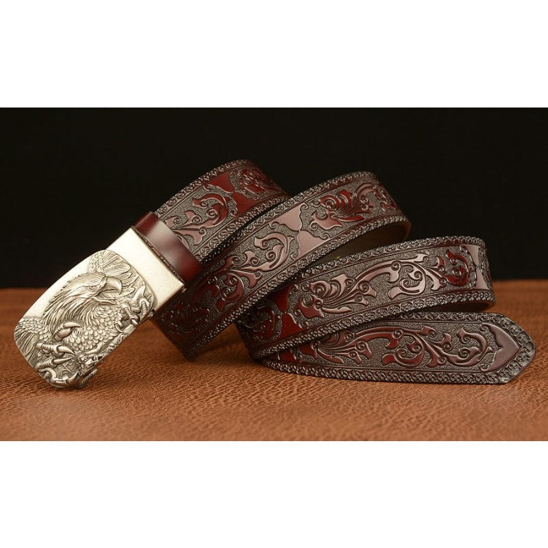 Men's Punk 3D Eagle Sliding Buckle Belt - Punk Design