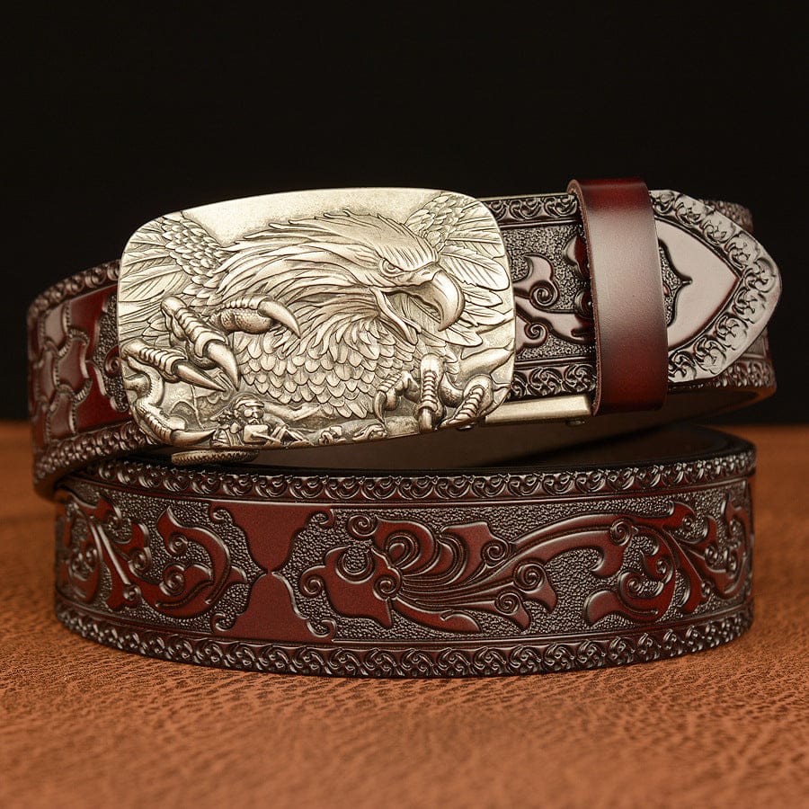 Men's Punk 3D Eagle Sliding Buckle Belt - Punk Design