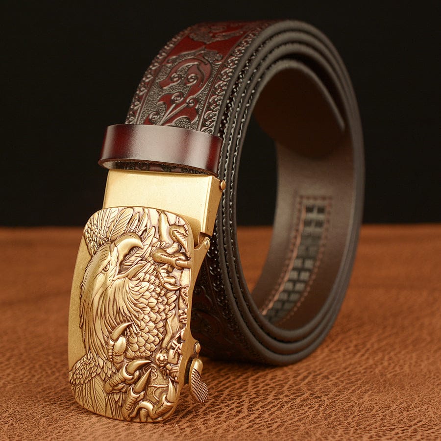 Men's Punk 3D Eagle Sliding Buckle Belt - Punk Design