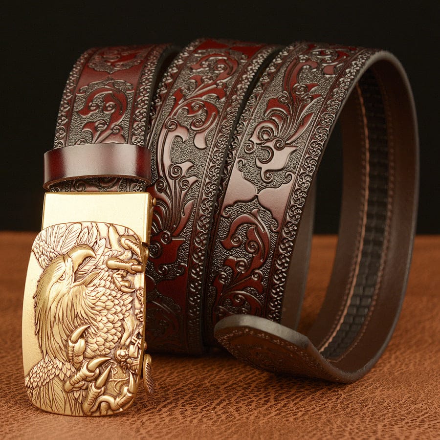 Men's Punk 3D Eagle Sliding Buckle Belt - Punk Design