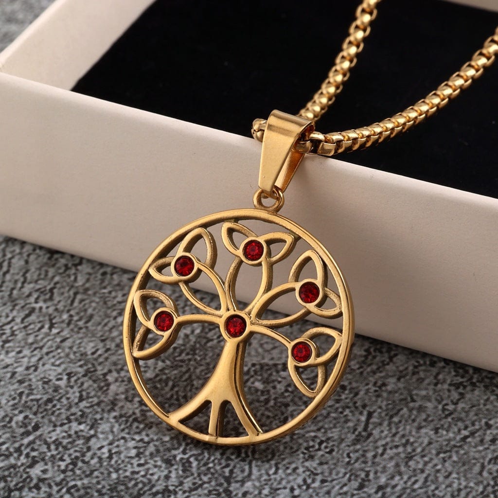 Kobine Men's Punk Celtic Tree of Life Necklace