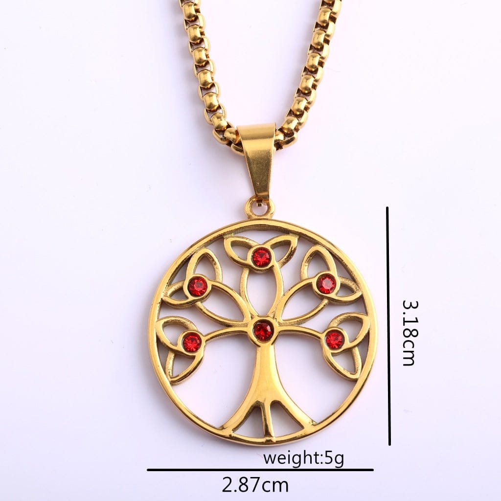 Kobine Men's Punk Celtic Tree of Life Necklace