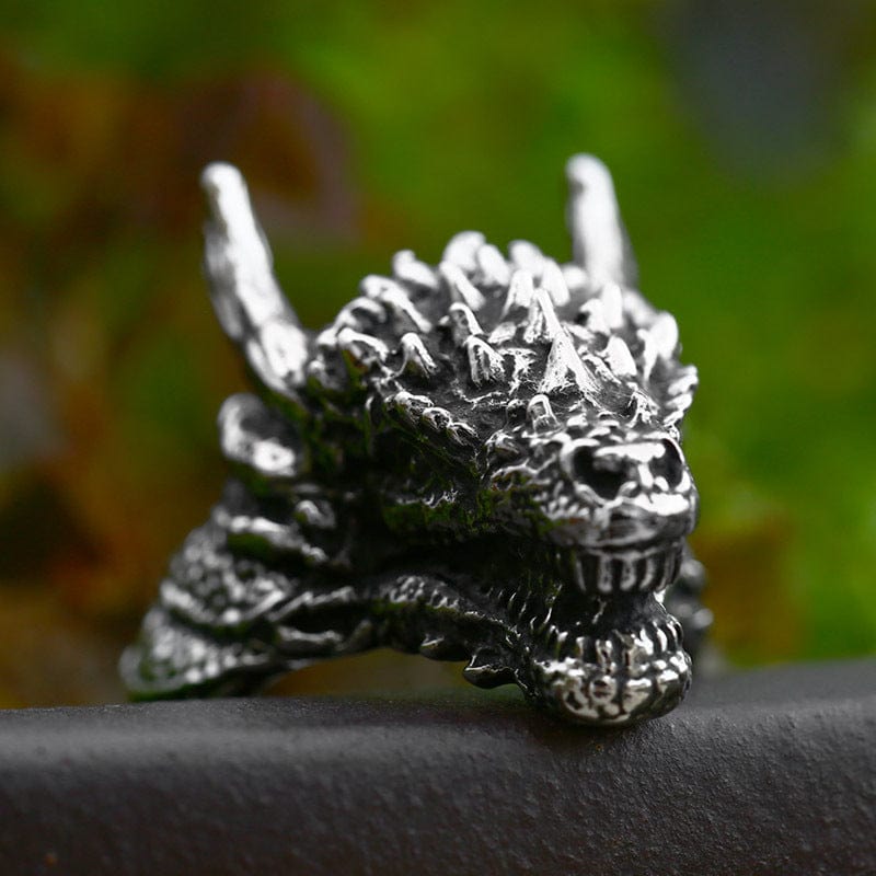 Kobine Men's Punk Dragon Ring