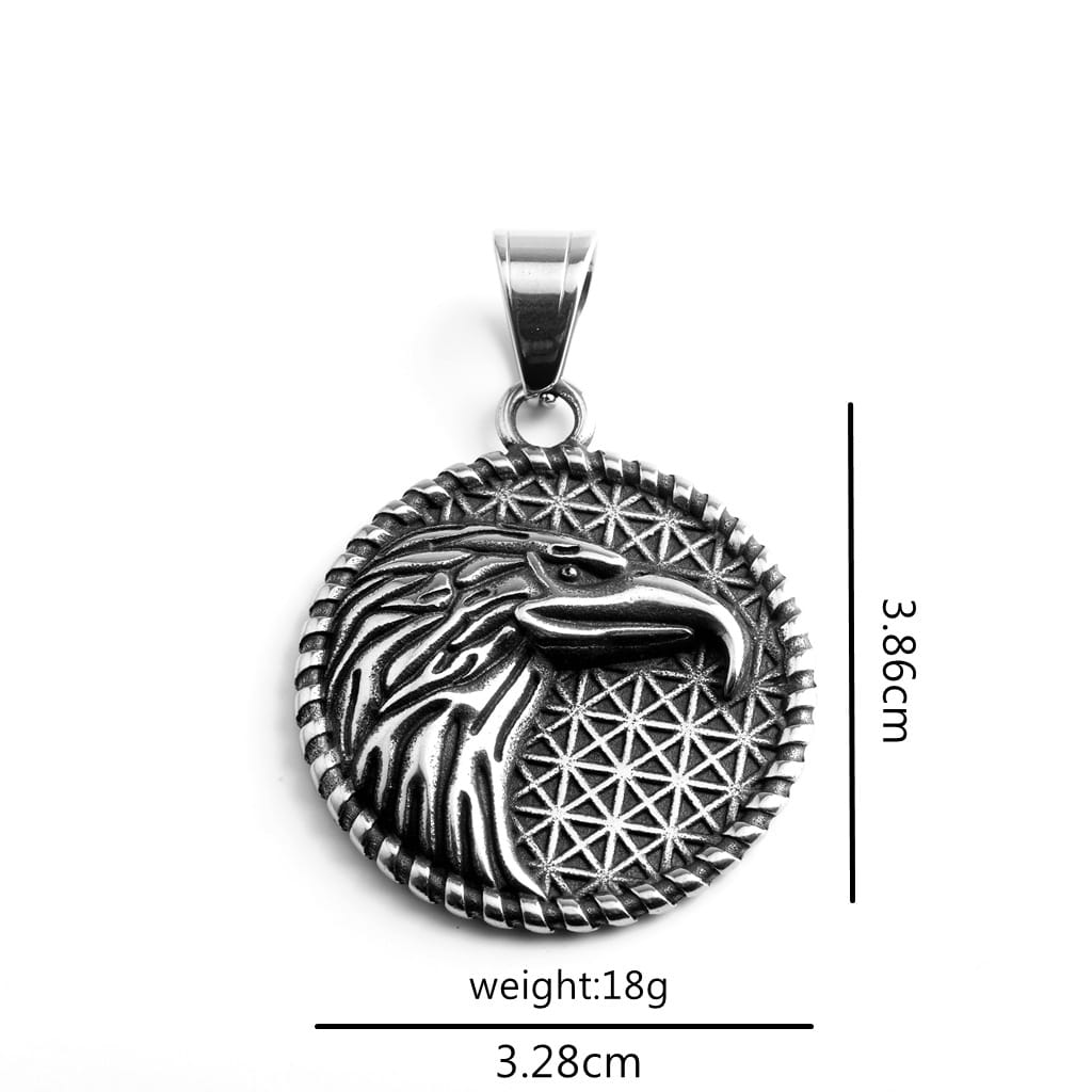 Kobine Men's Punk Eagle Embossed Necklace