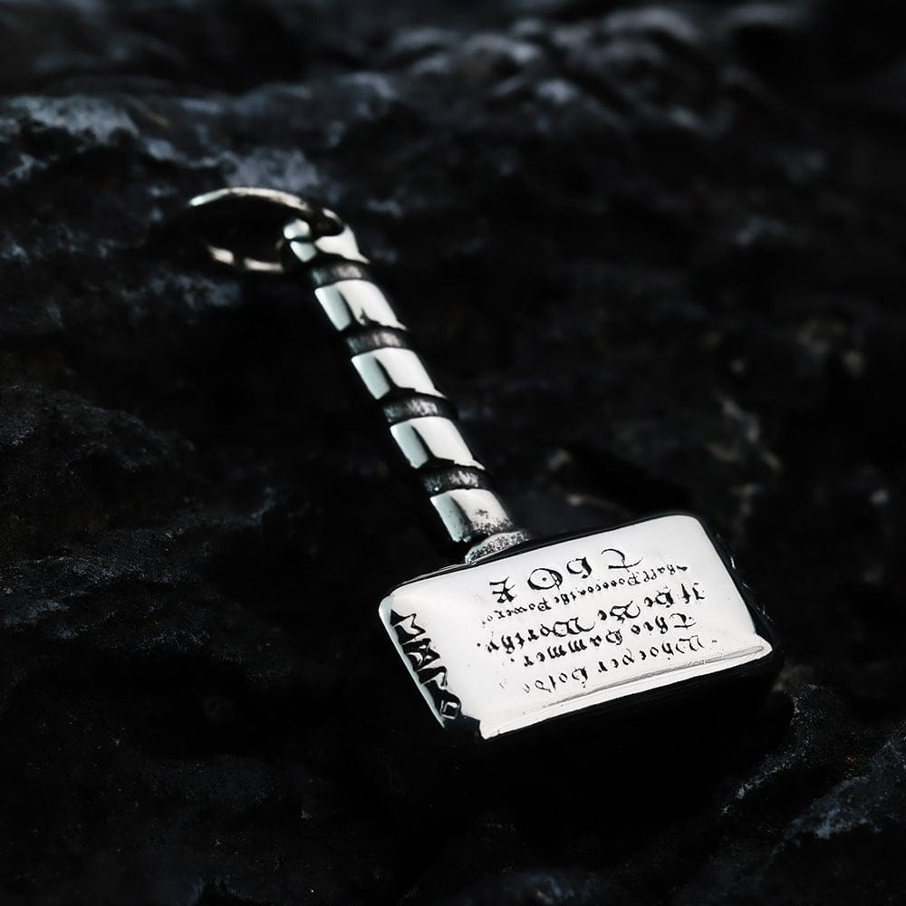 Kobine Men's Punk Hammer Pendant Necklace