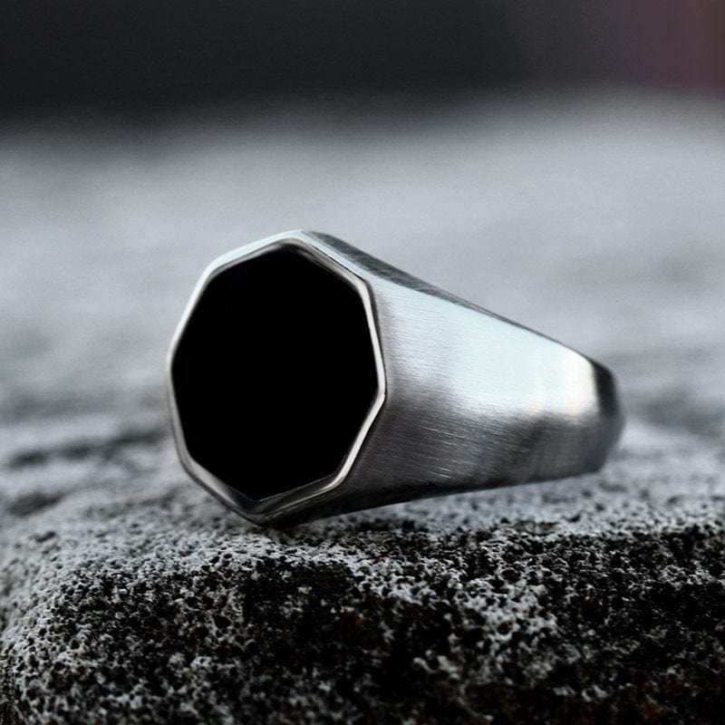 Kobine Men's Punk Hexagonal Ring