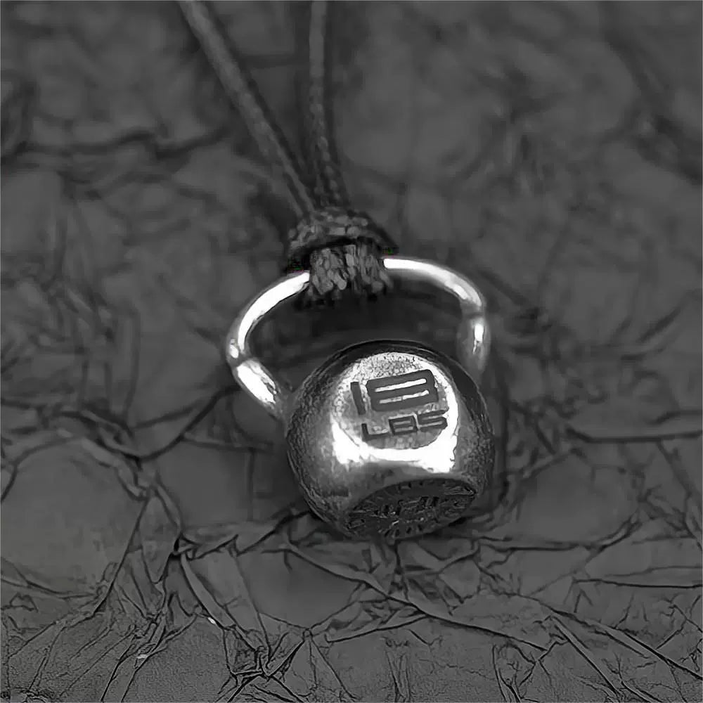Kobine Men's Punk Kettlebell Shape Pendant Necklace