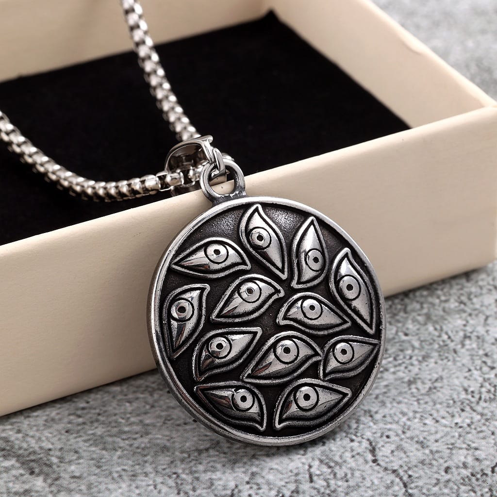 Kobine Men's Punk Multiple Eyes Necklace