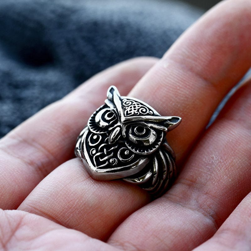 Kobine Men's Punk Owl Ring
