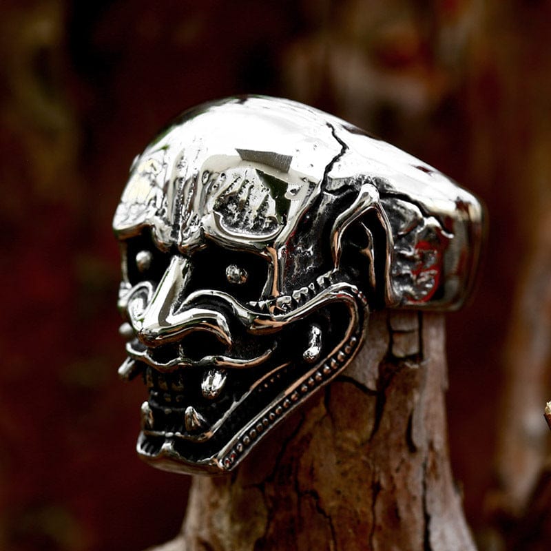 Kobine Men's Punk Prajna Skull Ring