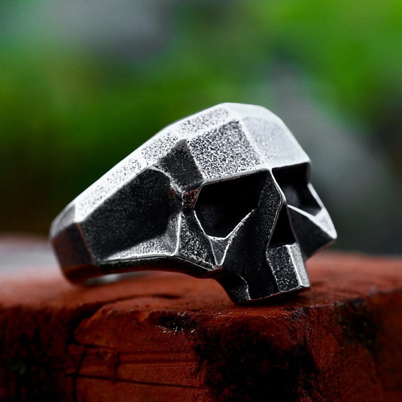 Kobine Men's Punk Robot Skull Ring