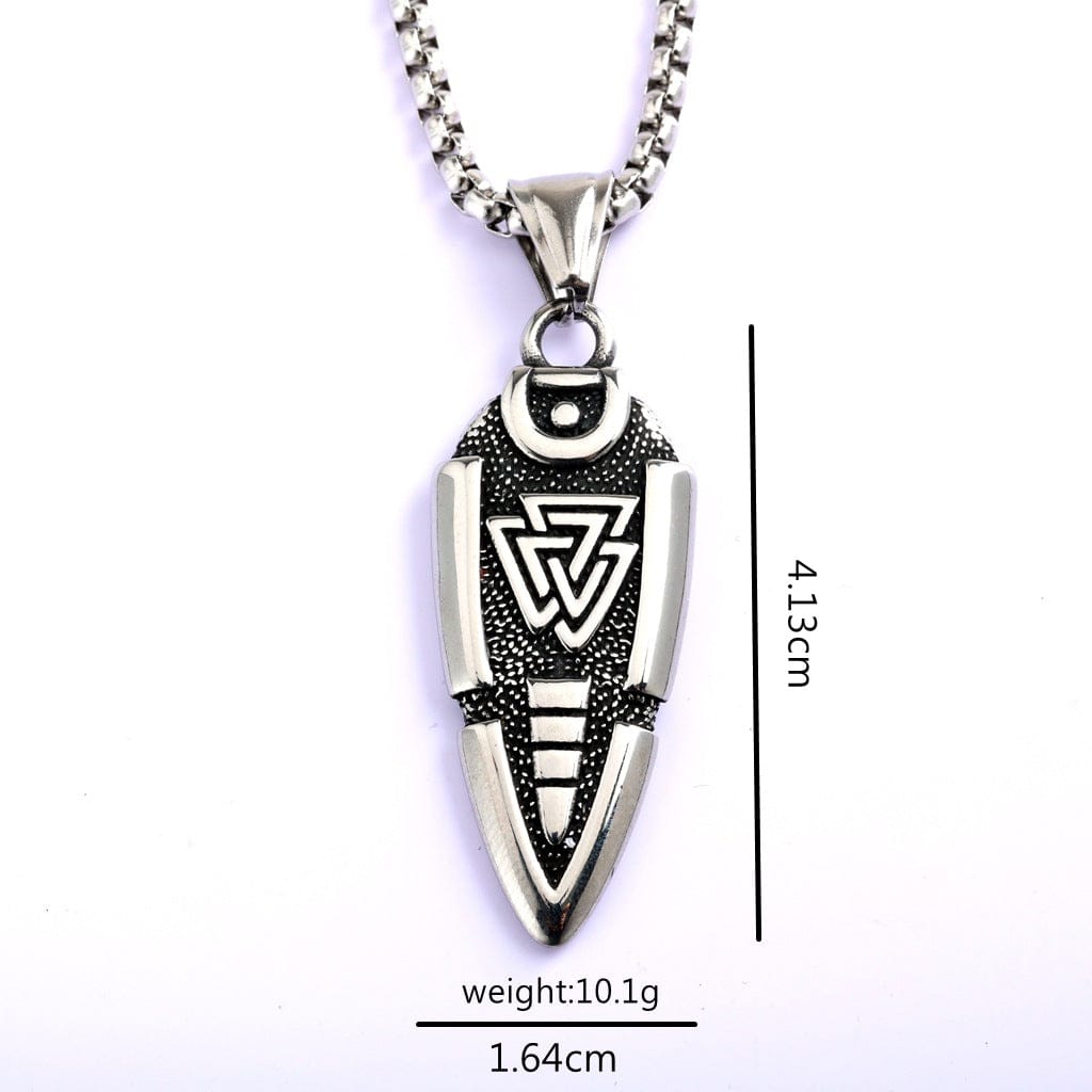 Kobine Men's Punk Runes Valknut Necklace