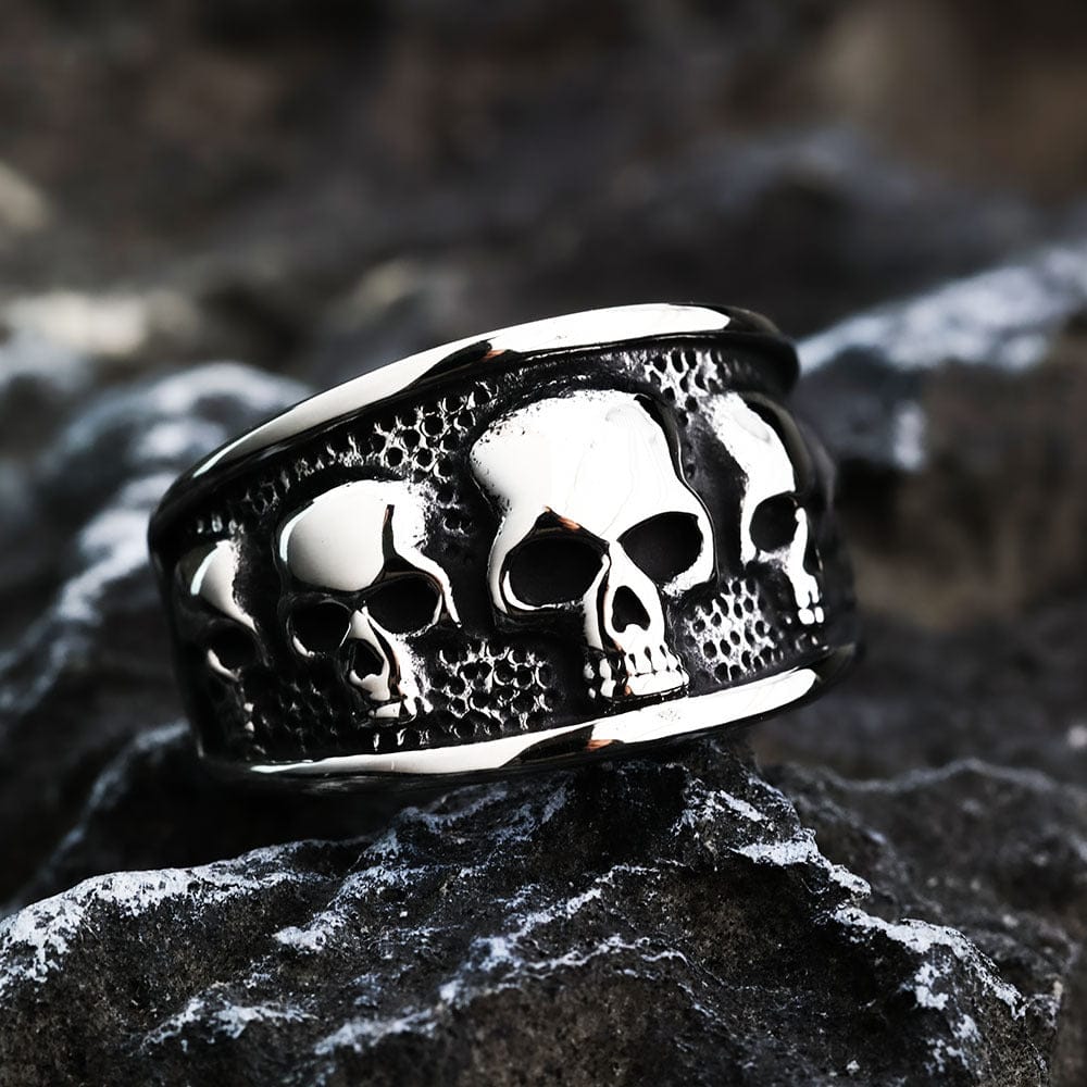 Kobine Men's Punk Skull Ring