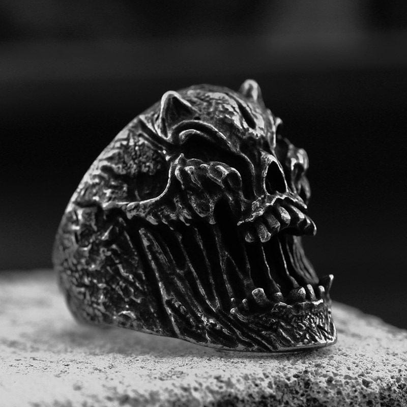 Kobine Men's Punk Skull Ring