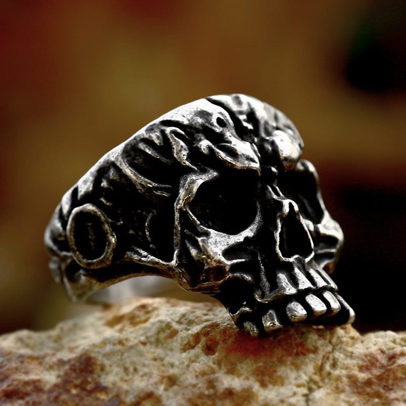 Kobine Men's Punk Skull Ring