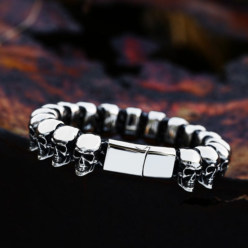 Kobine Men's Punk Skulls Chain Bracelet