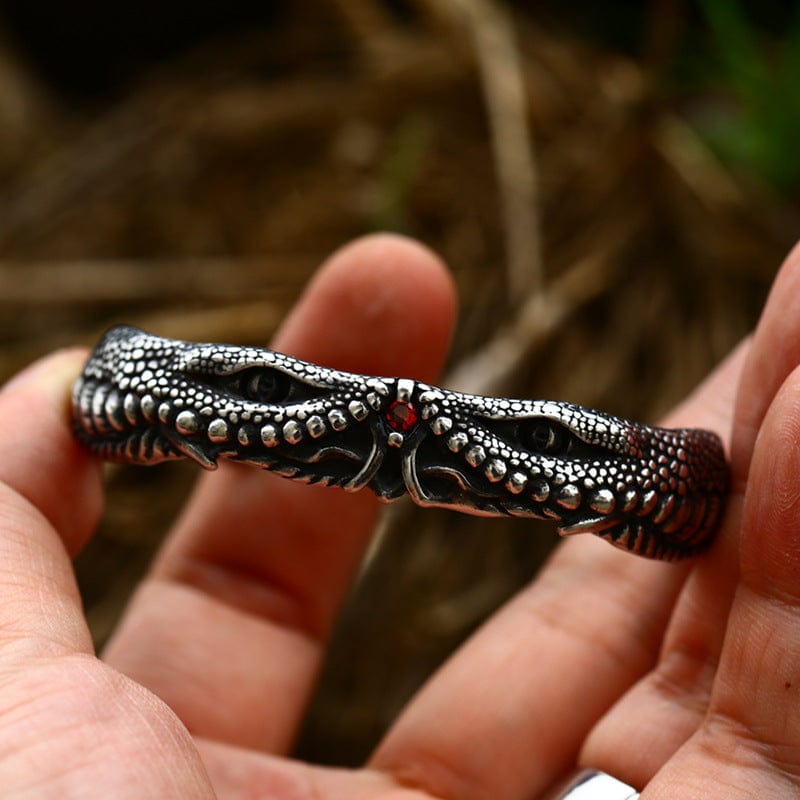 Kobine Men's Punk Snake Open Bracelets