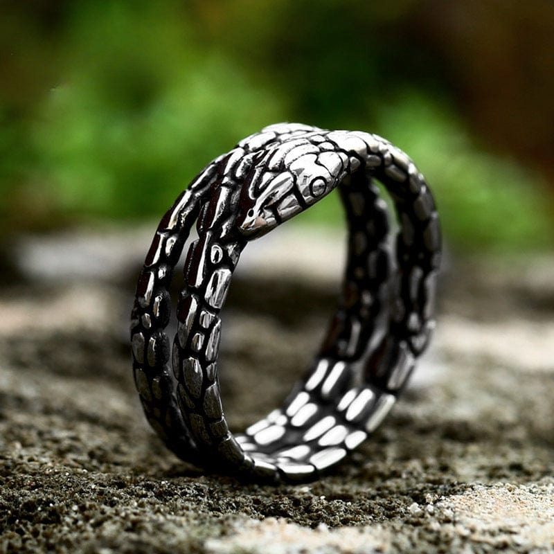 3Pcs Gold Plated Vintage Biker Rings for Men Stainless Steel