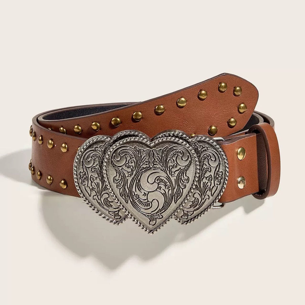 Men's Punk Studded Heart Belt - Punk Design