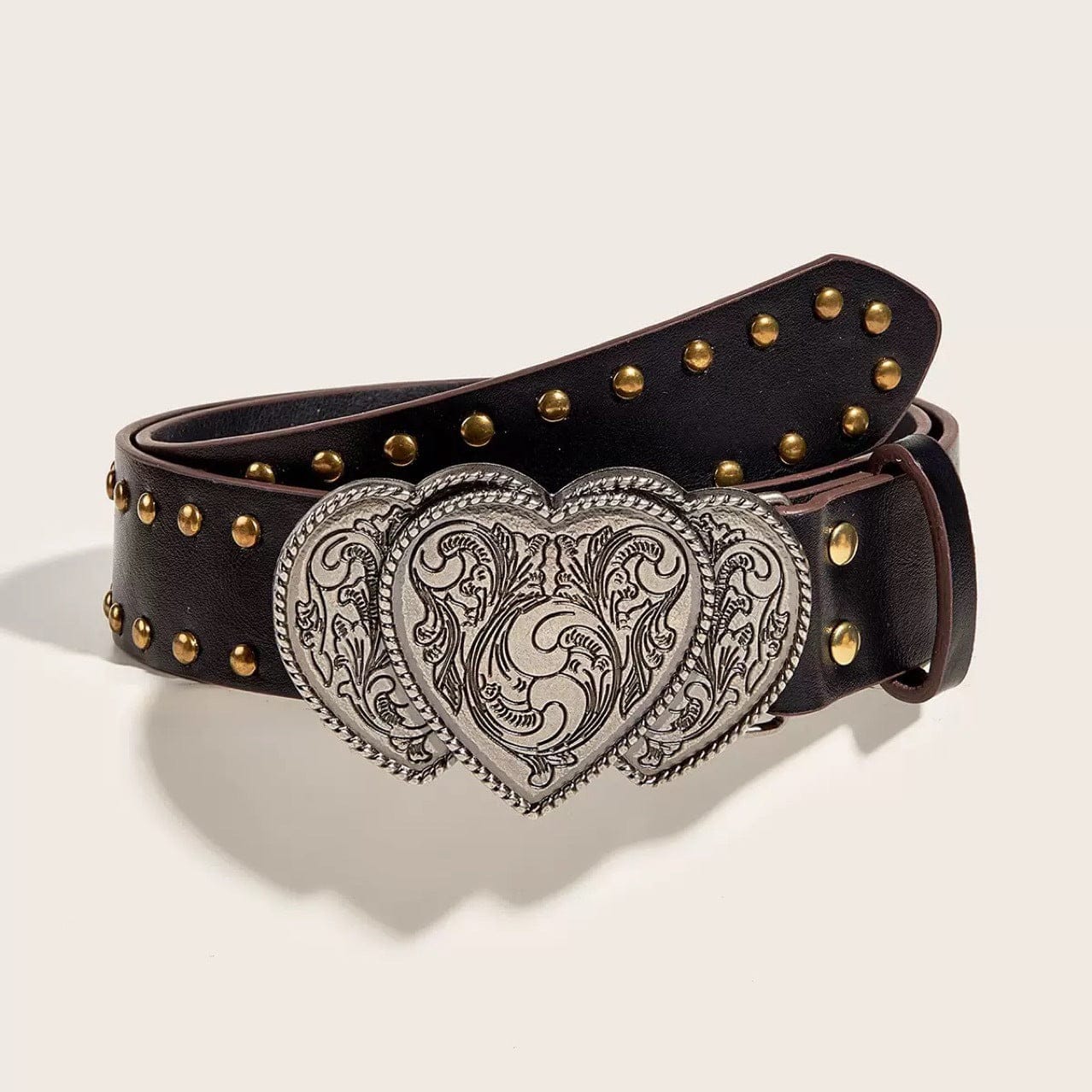 Men's Punk Studded Heart Belt - Punk Design