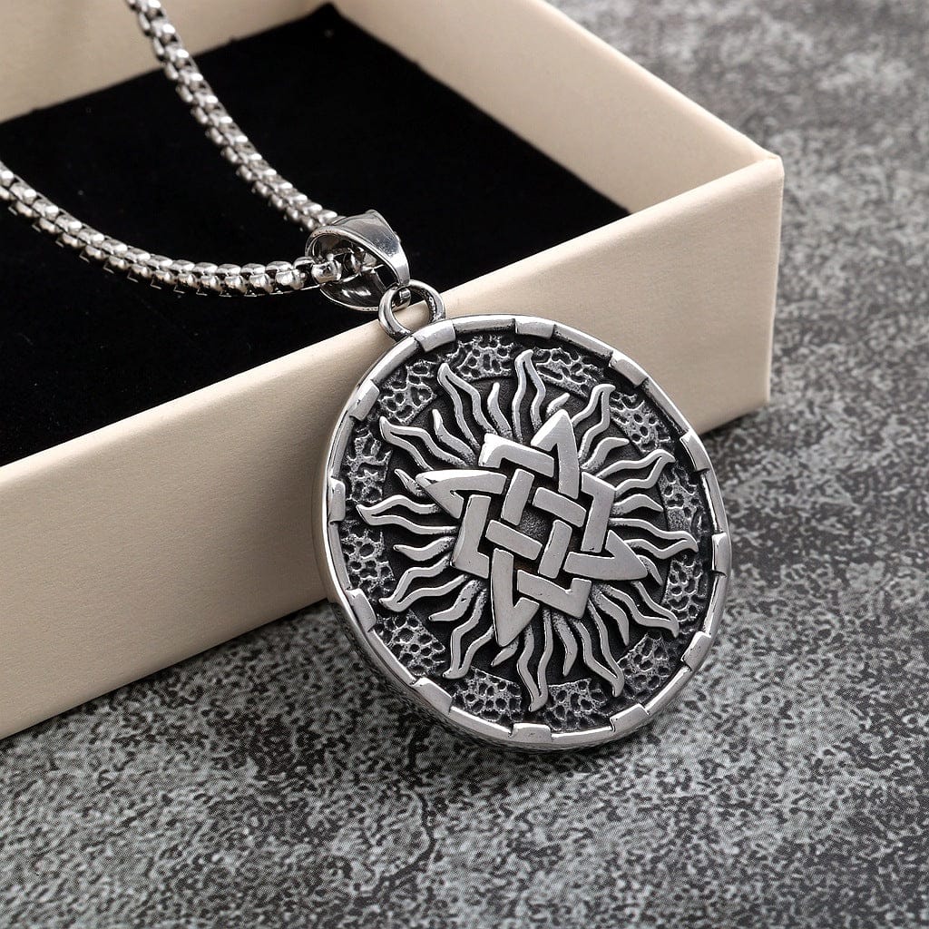 Kobine Men's Punk Sunflower Necklace