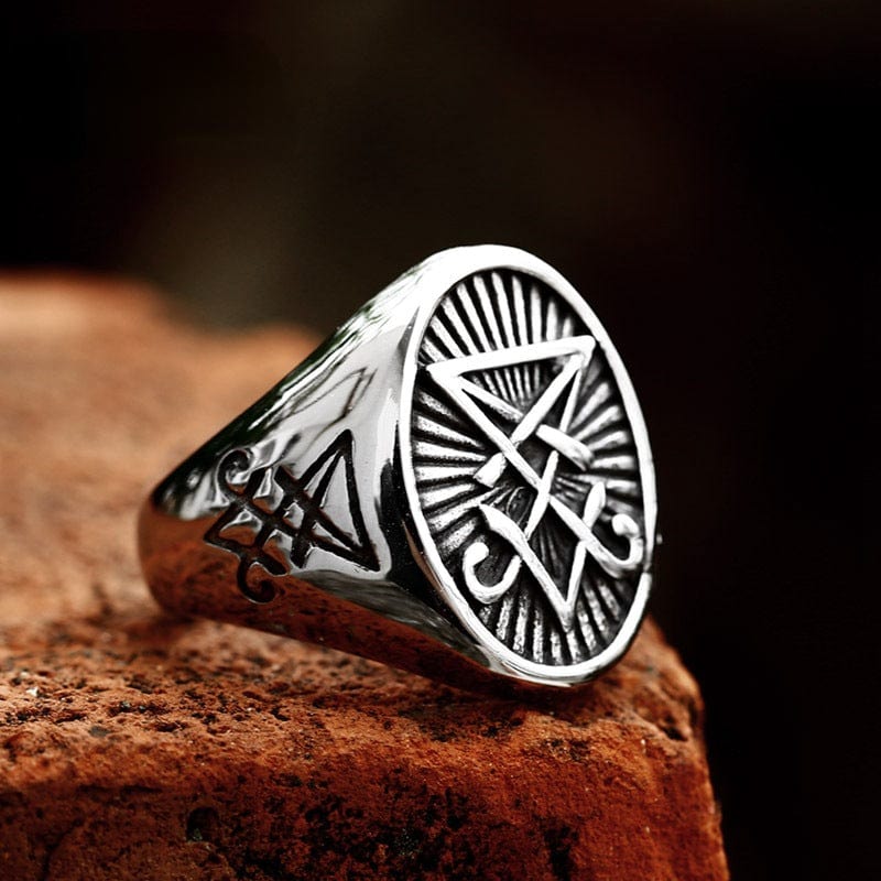 Kobine Men's Punk Viking Letter Ring