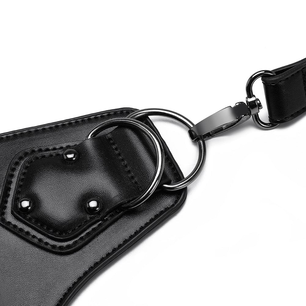 Kobine Men's Steampunk Chain Nailed Multifunctional Faux Leather Bag