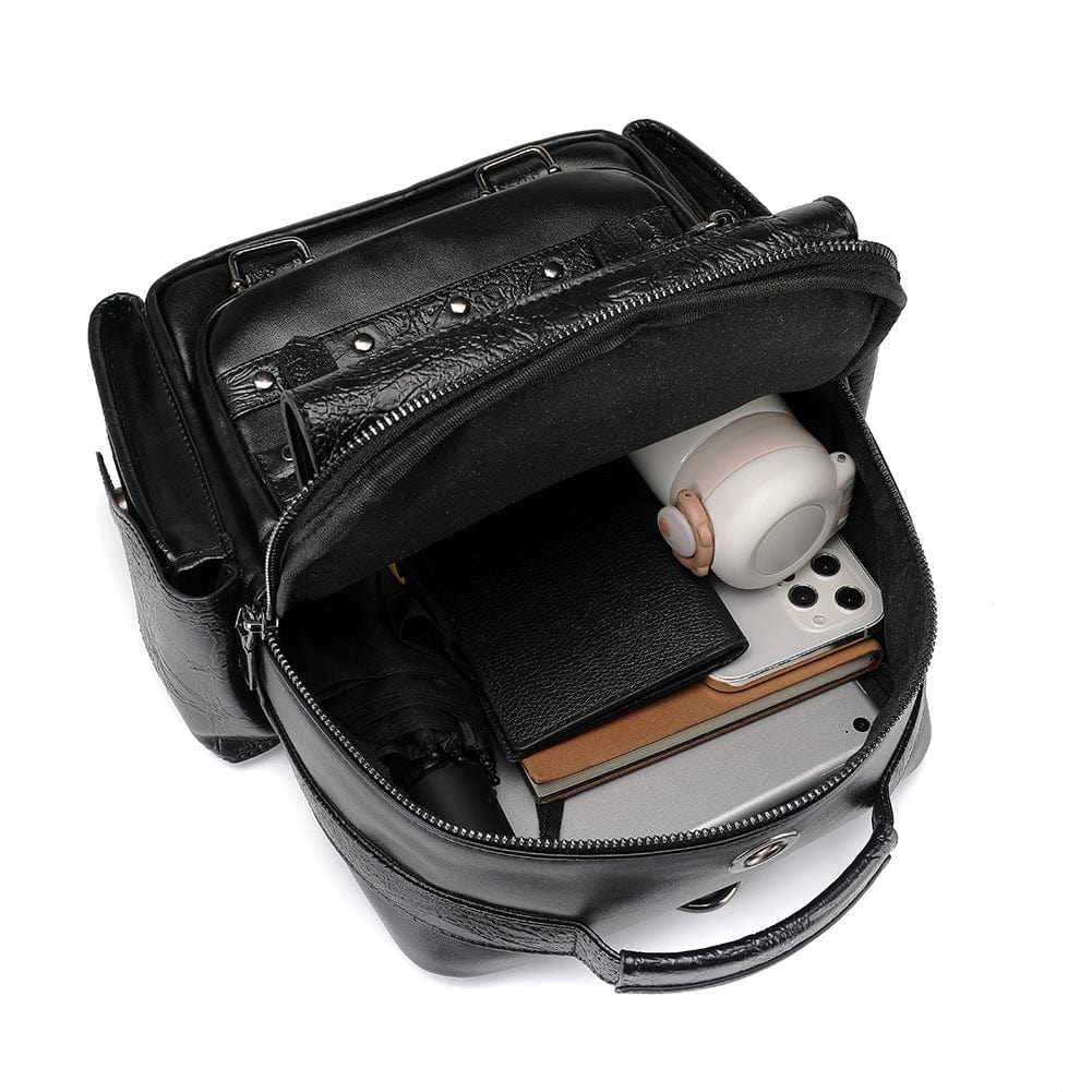 Kobine Steampunk Skull Embroidered Backpack