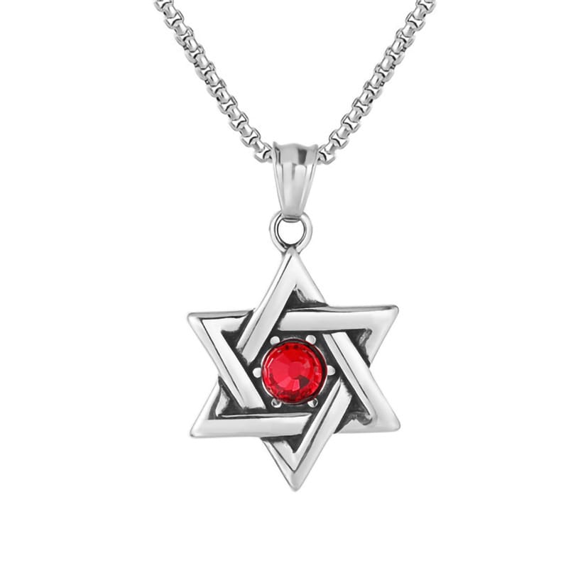 Kobine Unisex Gothic Hexagram Pendant Necklace