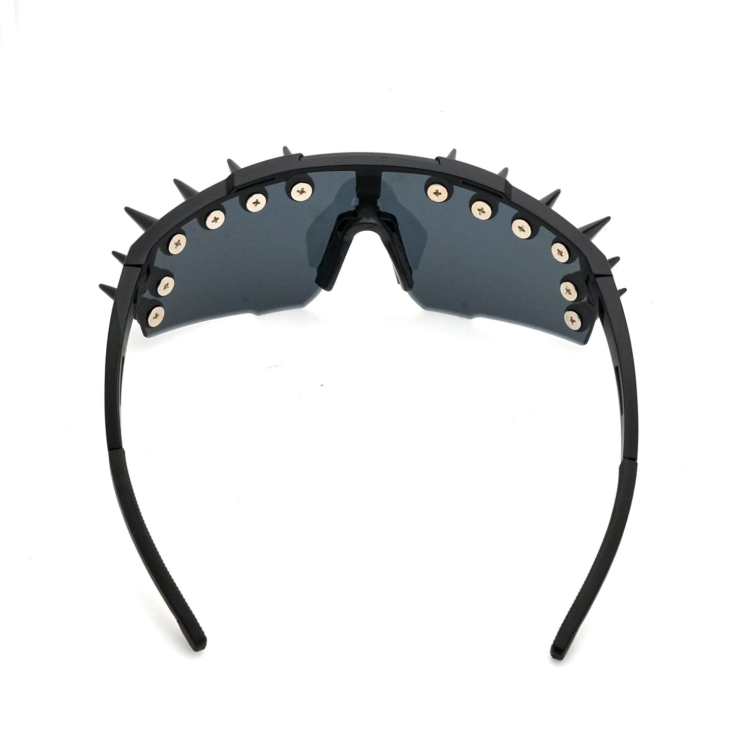 Kobine Unisex Punk Spiked Wrap Around Glasses Sunglasses