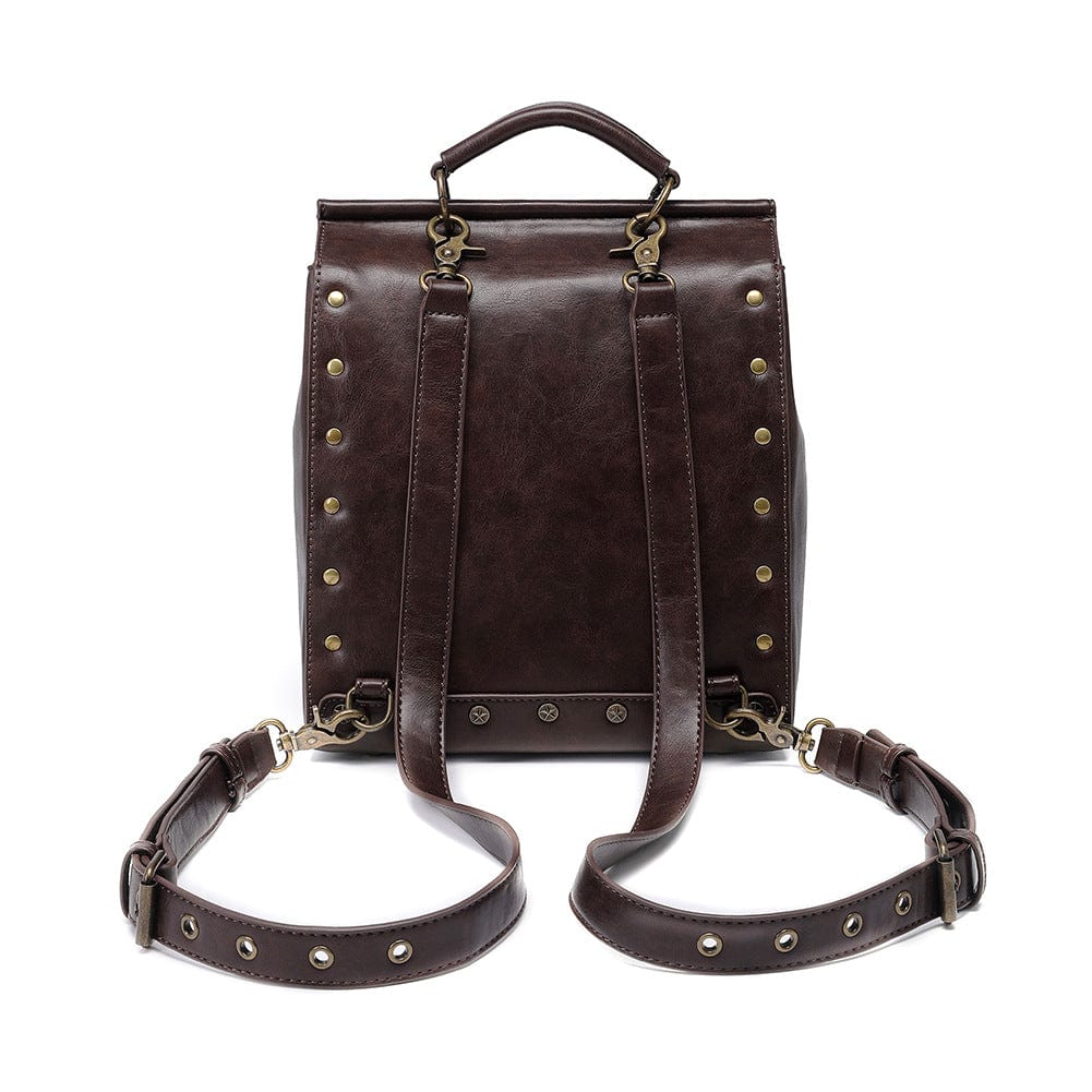 Kobine Unisex Steampunk Gear Buckle Shoulder Bag