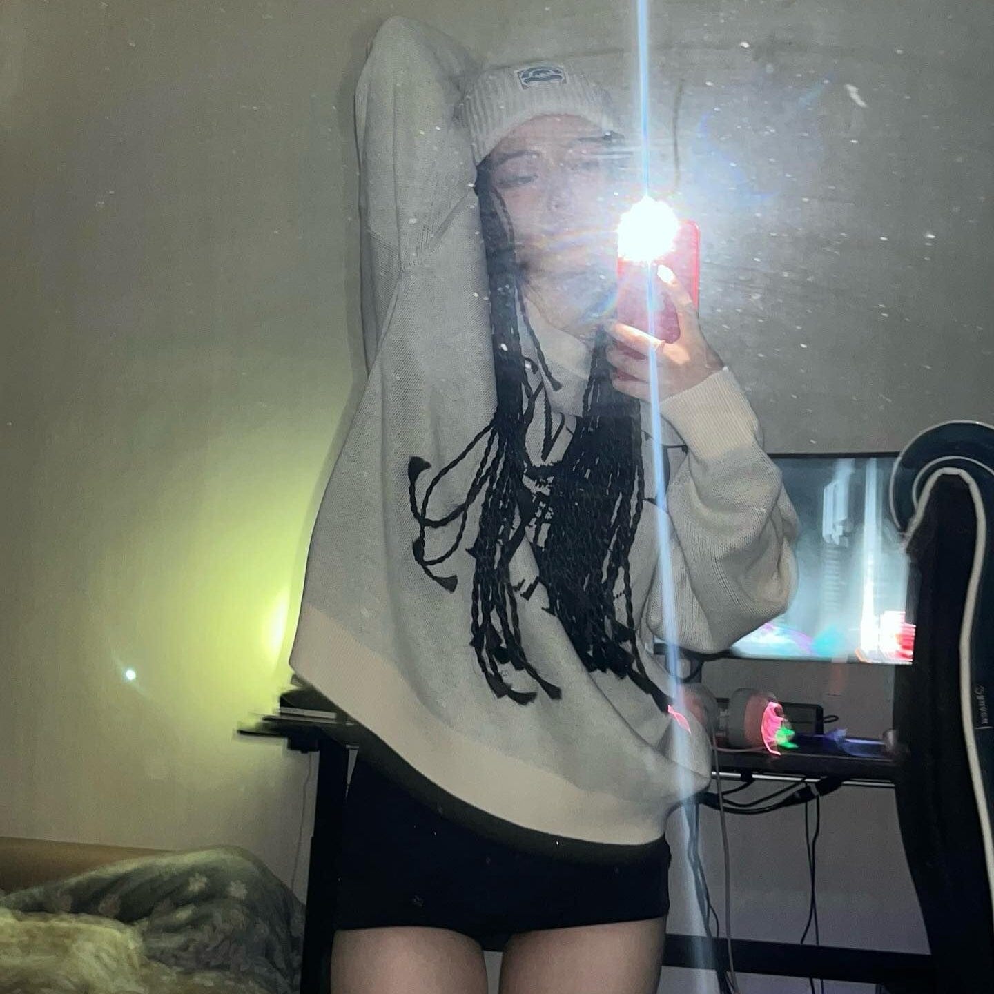 Kobine Women's Afro Curly Synthetic Hair Extension with Hat