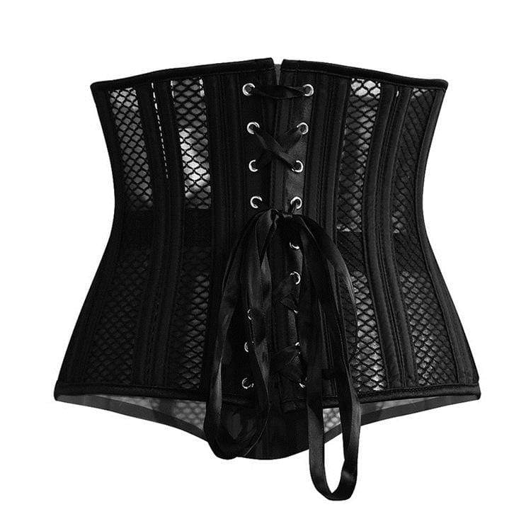Kobine Women's Gothic 26 Steel Boned Mesh Underbust Corsets