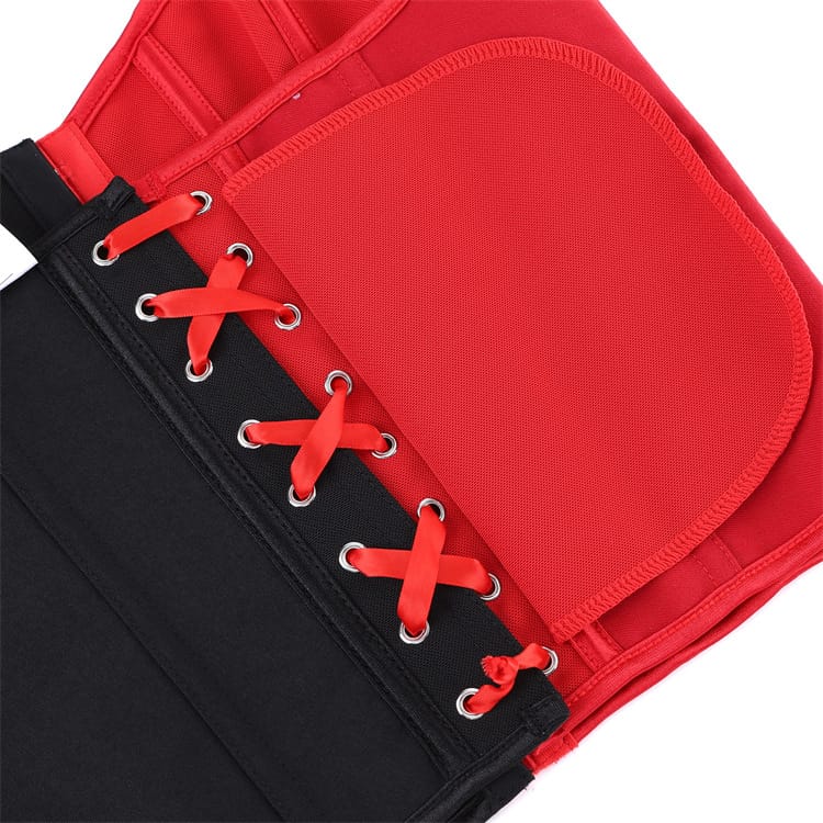 Kobine Women's Gothic Contrast Color Lace-up Overbust Corset