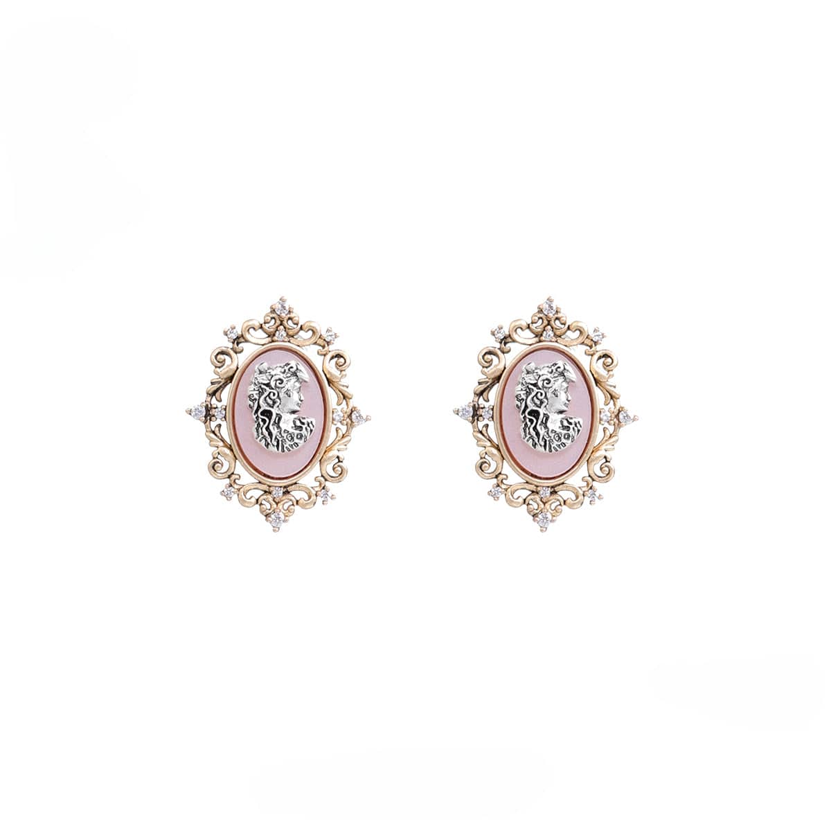 Kobine Women's Gothic Embossed Stereo Frame Earrings