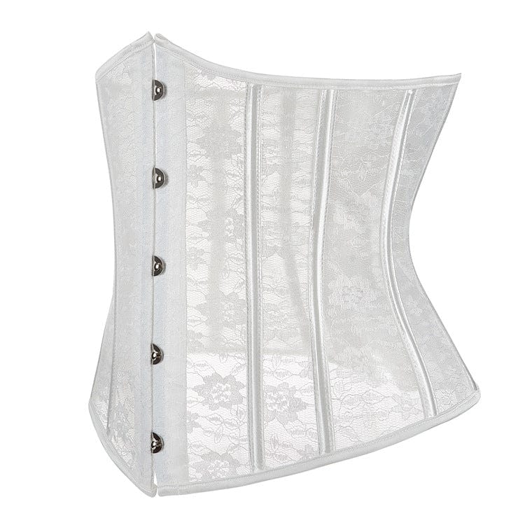 Kobine Women's Gothic Floral Lace Splice Underbust Corset