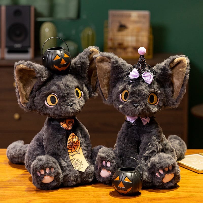 Kobine Women's Gothic Fluffy Tie Cat Doll