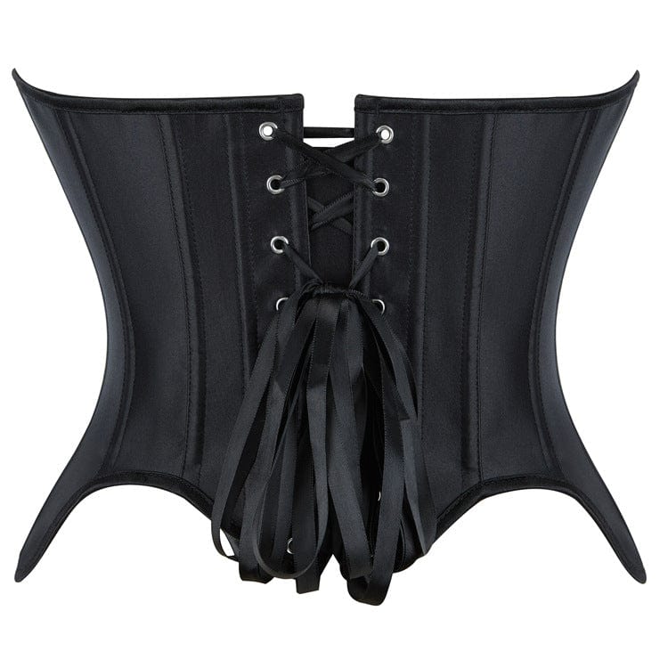 Kobine Women's Gothic Irregular Boned Lace-up Overbust Corset